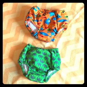 Set of two XL baby swim diaper i play